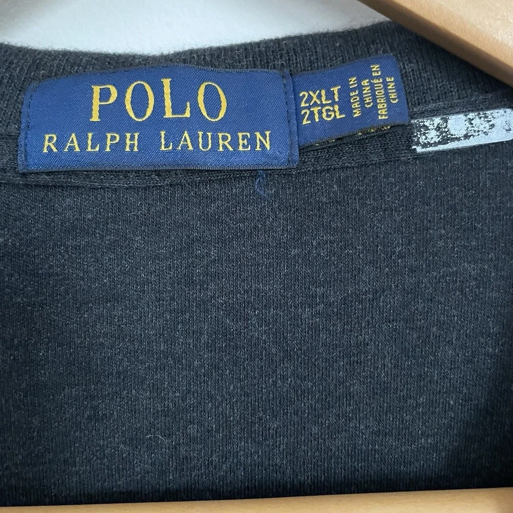 Polo Ralph Lauren Polo Shirt Mens Size 2XL‎ Gray Pony Casual Short Sleeve Preppy